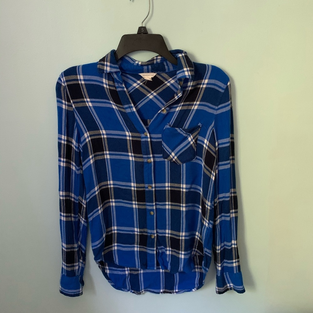 Aeropostale Navy Blue Flannel